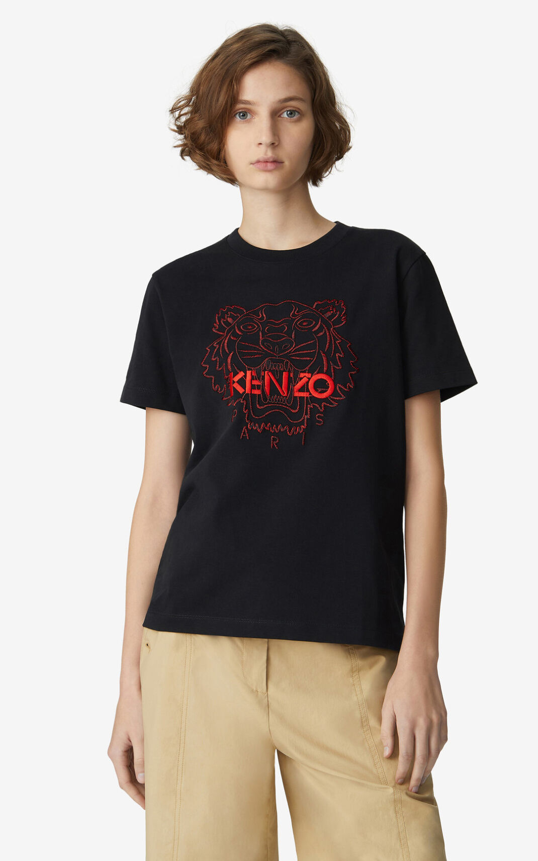 Kenzo Tiger loose fitting T-shirts Dame - Sort DK-244284